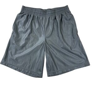 Starter Mens Grey Mesh Athletic Basketball Shorts Size M Dazzle Shiny RM15104